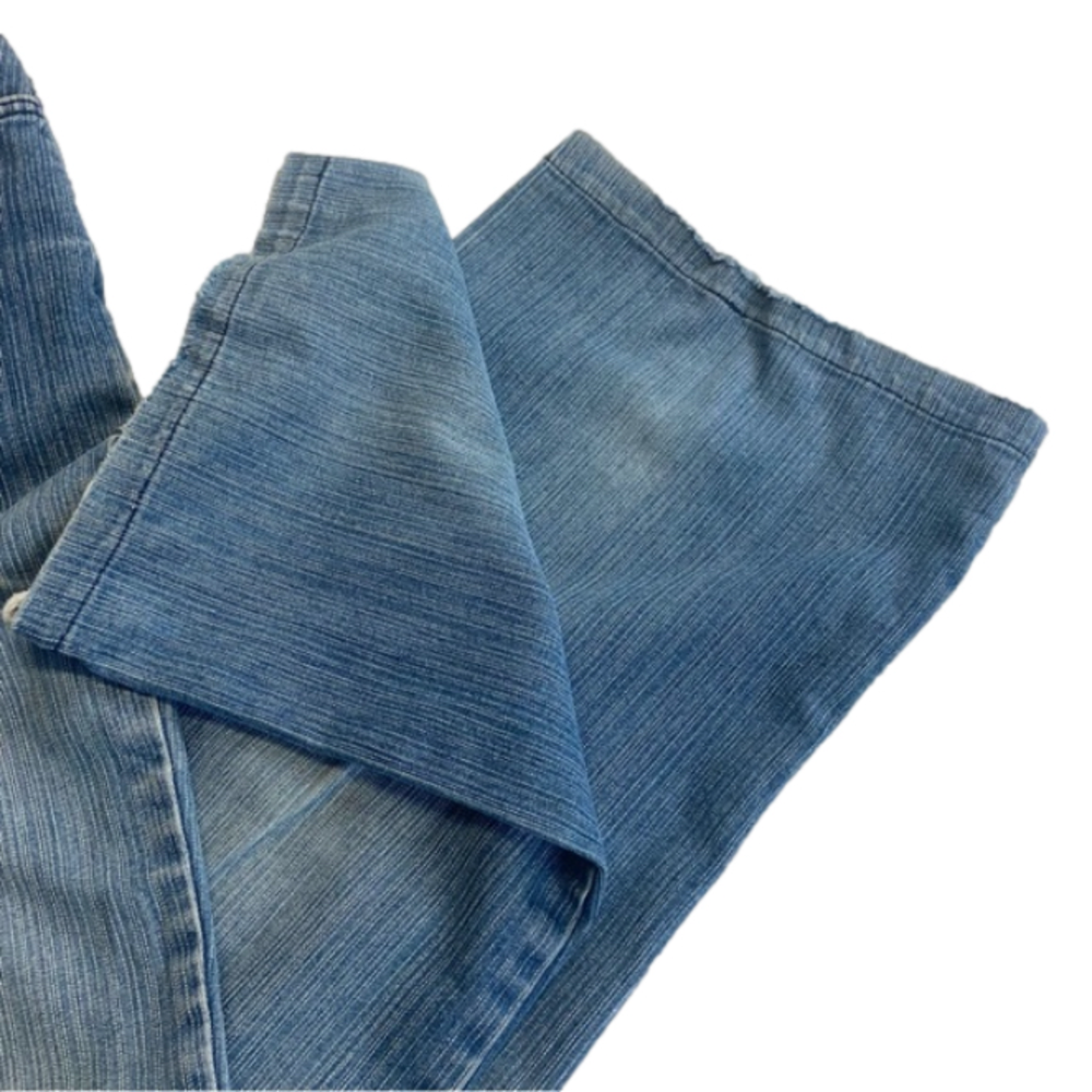 Simon Chang Size 10 Wide Leg Cropped Denim Vintage Lightweight 1970's.Light Wash - Picture 13 of 14